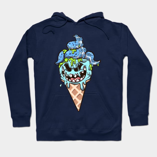Ice Cream Cone Monster Hoodie by TheMaskedTooner